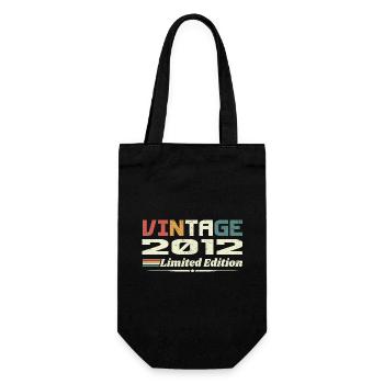 Vintage 2012 Gift 2012 Birthday 2012 Retro - Gift Bag for Bottles - black - Front