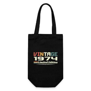 Vintage 1974 Gift 1974 Birthday 1974 Retro - Gift Bag for Bottles - black - Front