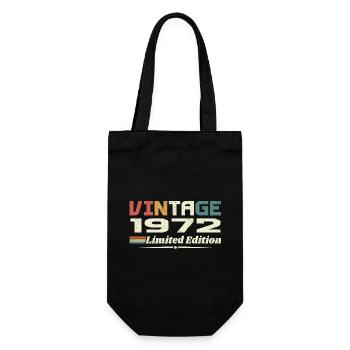 Vintage 1972 Cadeau 1972 Anniversaire 1972 Retro - Sac à bouteille - noir - Devant