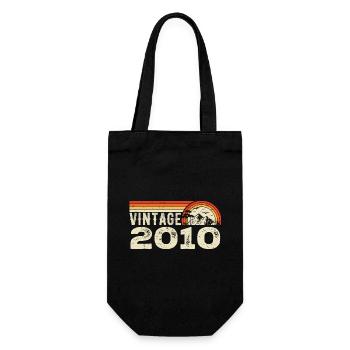 Vintage 2010 Cadeau Anniversaire 2010 Rétro 2010 - Sac à bouteille - noir - Devant