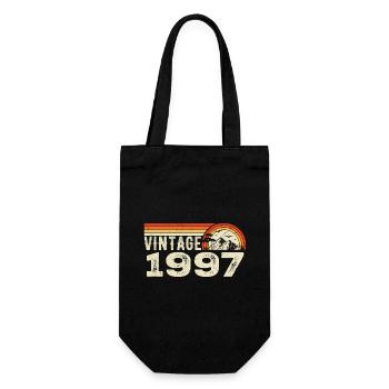 Vintage 1997 Birthday Gift 1997 Retro 1997 - Gift Bag for Bottles - black - Front