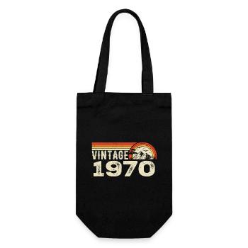 Vintage 1970 Cadeau Anniversaire 1970 Rétro 1970 - Sac à bouteille - noir - Devant