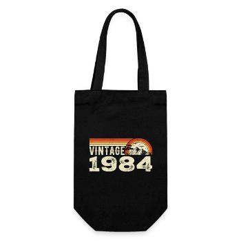 Vintage 1984 Birthday Gift 1984 Retro 1984 - Gift Bag for Bottles - black - Front