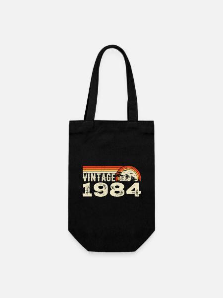 Vintage 1984 Cadeau Anniversaire 1984 Rétro 1984 - Sac à bouteille - noir