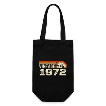 Vintage 1972 Cadeau Anniversaire 1972 Rétro 1972 - Sac à bouteille - noir - Devant