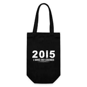 Jahr der Legenden 2015 - Geschenk zum Jubiläum 2015 - Geschenkbeutel für Flaschen - Schwarz - Vorne