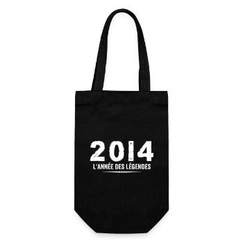 2014 Jahr der Legende - Geschenk zum Jubiläum 2014 - Geschenkbeutel für Flaschen - Schwarz - Vorne