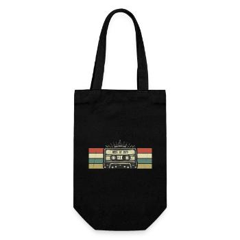 1973 Cassette - Born In 1973 Birthday Gift - Gift Bag for Bottles - black - Front