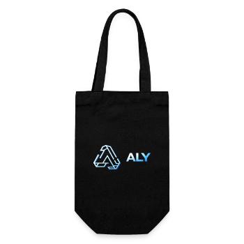 Aly Neon Triad Logo - Gift Bag for Bottles - black - Front