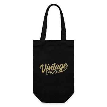 1969 Vintage 1969 Retro 1969 Geburtstagsgeschenk - Geschenkbeutel für Flaschen - Schwarz - Vorne