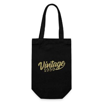 1959 Jahrgang 1959 Retro 1959 Geburtstagsgeschenk - Geschenkbeutel für Flaschen - Schwarz - Vorne