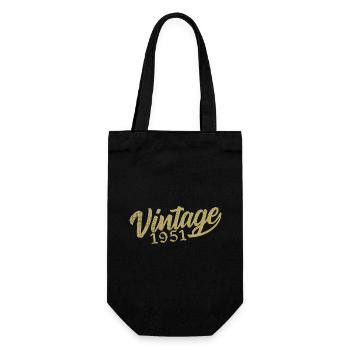 1951 Jahrgang 1951 Retro 1951 Geburtstagsgeschenk - Geschenkbeutel für Flaschen - Schwarz - Vorne