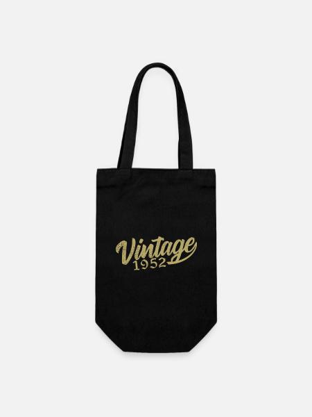 1952 Vintage 1952 Cadeau D'anniversaire 1952 Rétro - Sac à bouteille - noir