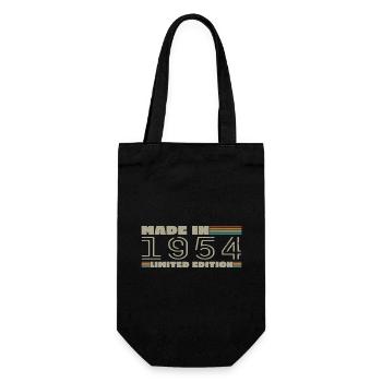 Vintage 1954 Born 1954 Birthday Gift Born in 1954 - Gift Bag for Bottles - black - Front