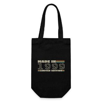 Jahrgang 1999 1999 Jahrgang 1999 Geburtstagsgeschenk - Geschenkbeutel für Flaschen - Schwarz - Vorne