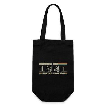 Vintage 1941 Born 1941 Birthday Gift Born in 1941 - Gift Bag for Bottles - black - Front
