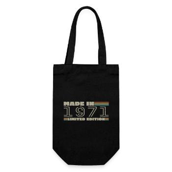 Vintage 1971 1971 Birthday Gift Born In 1971 - Gift Bag for Bottles - black - Front