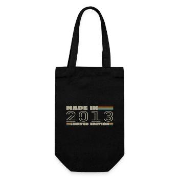 Vintage 2013 2013 Birthday Gift Born in 2013 - Gift Bag for Bottles - black - Front