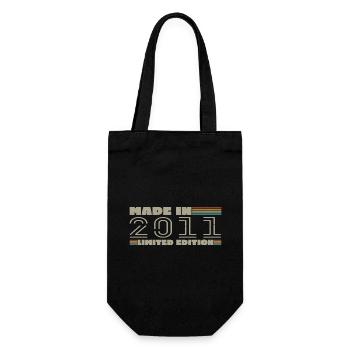 Vintage 2011 2011 Birthday Gift Born in 2011 - Gift Bag for Bottles - black - Front