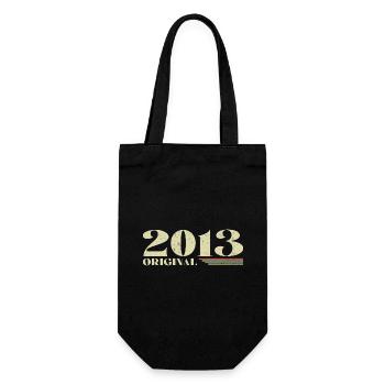 Original 2013 Vintage 2013 Retro Birthday 2013 - Gift Bag for Bottles - black - Front