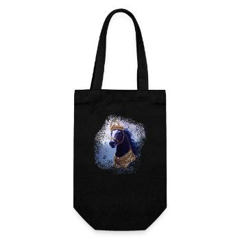 Horse - purple and majestic - Gift Bag for Bottles - black - Front