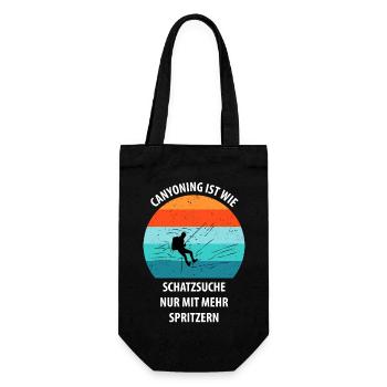 Canyoning Mountaineering Climbing Hiking Mountains - Gift Bag for Bottles - black - Front