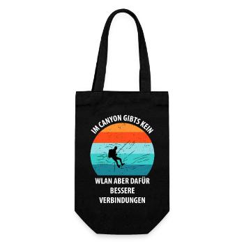 Canyoning, mountaineering, climbing, hiking, mountains - Gift Bag for Bottles - black - Front