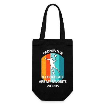 Badminton Badminton Badminton Player Chocolate - Gift Bag for Bottles - black - Front