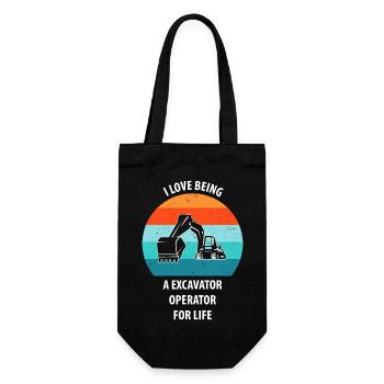 Excavator Excavator Driver Excavator Truck - Gift Bag for Bottles - black - Front