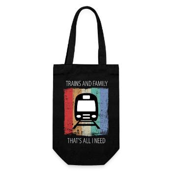 Train Railway Railroad Worker Trains Train Driver - Gift Bag for Bottles - black - Front