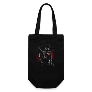 Lady red - Geschenkbeutel für Flaschen - Schwarz - Vorne