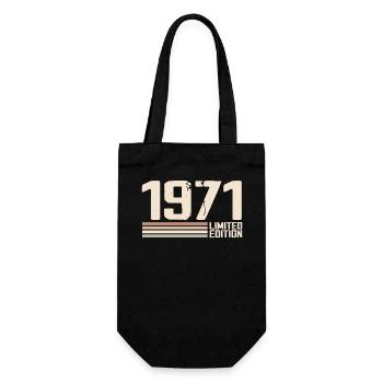 1971 Vintage 1971 Birthday 1971 Retro 1971 - Gift Bag for Bottles - black - Front