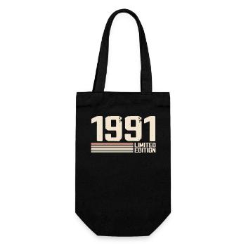 1991 Millésime 1991 Anniversaire 1991 Rétro 1991 - Sac à bouteille - noir - Devant