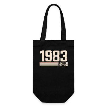 1983 Vintage 1983 Birthday 1983 Retro 1983 - Gift Bag for Bottles - black - Front