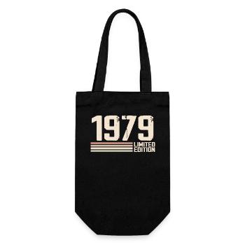 1979 Jahrgang 1979 Geburtstag 1979 Retro 1979 - Geschenkbeutel für Flaschen - Schwarz - Vorne