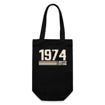 1974 Vintage 1974 Birthday 1974 Retro 1974 - Gift Bag for Bottles - black - Front
