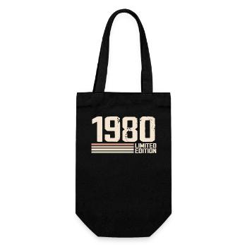 1980 Millésime 1980 Anniversaire 1980 Rétro 1980 - Sac à bouteille - noir - Devant