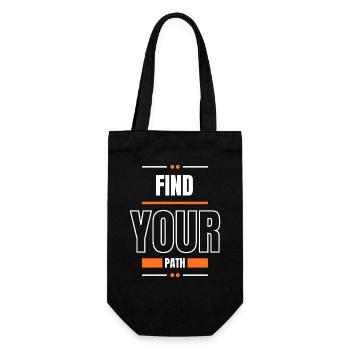 Find Your Path - Gift Bag for Bottles - black - Front