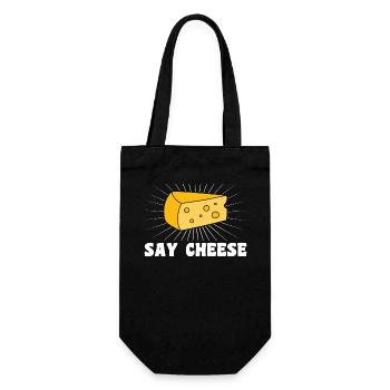 Say cheese - Geschenkbeutel für Flaschen - Schwarz - Vorne