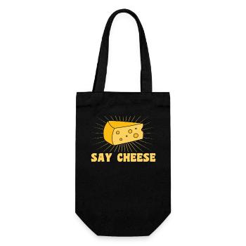 Say cheese - Geschenkbeutel für Flaschen - Schwarz - Vorne