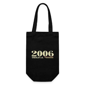 Original 2006 Jahrgang 2006 Retro Jubiläum 2006 - Geschenkbeutel für Flaschen - Schwarz - Vorne