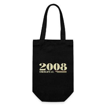 Original 2008 Vintage 2008 Retro Anniversary 2008 - Gift Bag for Bottles - black - Front
