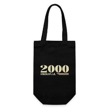 Original 2000 Jahrgang 2000 Jubiläum 2000 Retro - Geschenkbeutel für Flaschen - Schwarz - Vorne