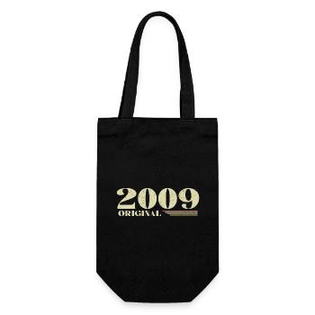 Original 2009 Vintage 2009 Retro Anniversary 2009 - Gift Bag for Bottles - black - Front