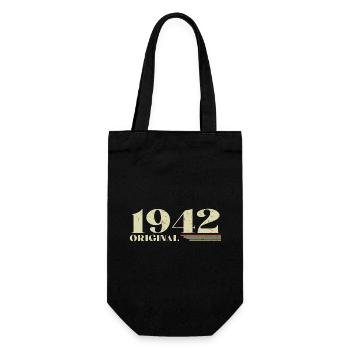 Original 1942 Jahrgang 1942 Geburtstag 1942 Retro - Geschenkbeutel für Flaschen - Schwarz - Vorne