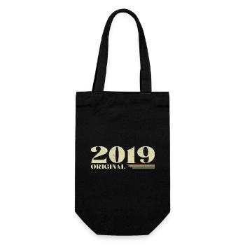 Original 2019 Vintage 2019 Retro Anniversary 2019 - Gift Bag for Bottles - black - Front