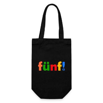 FÜNF 5 JAHRE JUNGE 5. GEBURTSTAG - Geschenkbeutel für Flaschen - Schwarz - Vorne
