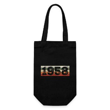 Vintage 1958 Retro 1958 Birthday Gift - Gift Bag for Bottles - black - Front