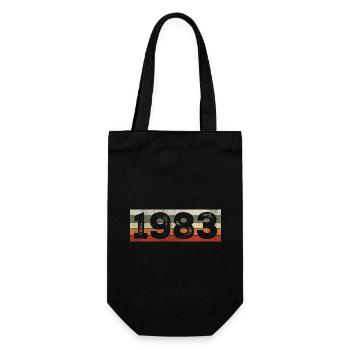 Vintage 1983 Retro 1983 Birthday Gift - Gift Bag for Bottles - black - Front