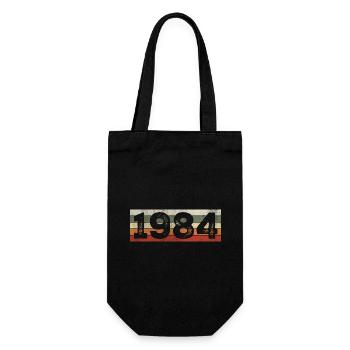 Jahrgang 1984 Retro 1984 Geburtstagsgeschenk - Geschenkbeutel für Flaschen - Schwarz - Vorne